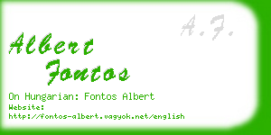 albert fontos business card